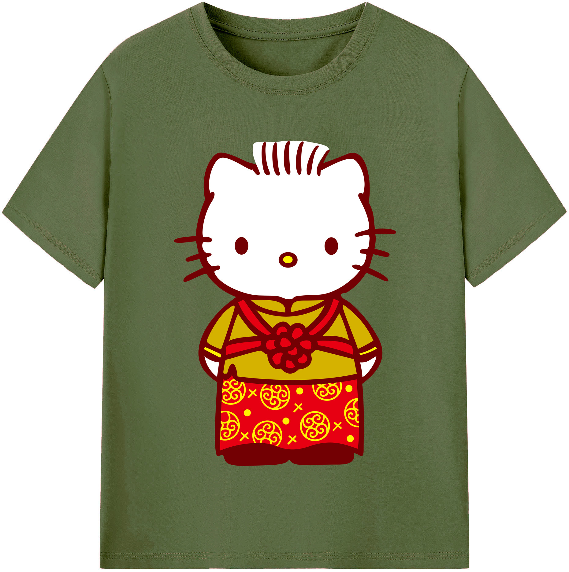 （画像用） Hello Kitty ハローキティ 綿100％半袖Tシャツ（フロントプリント）
